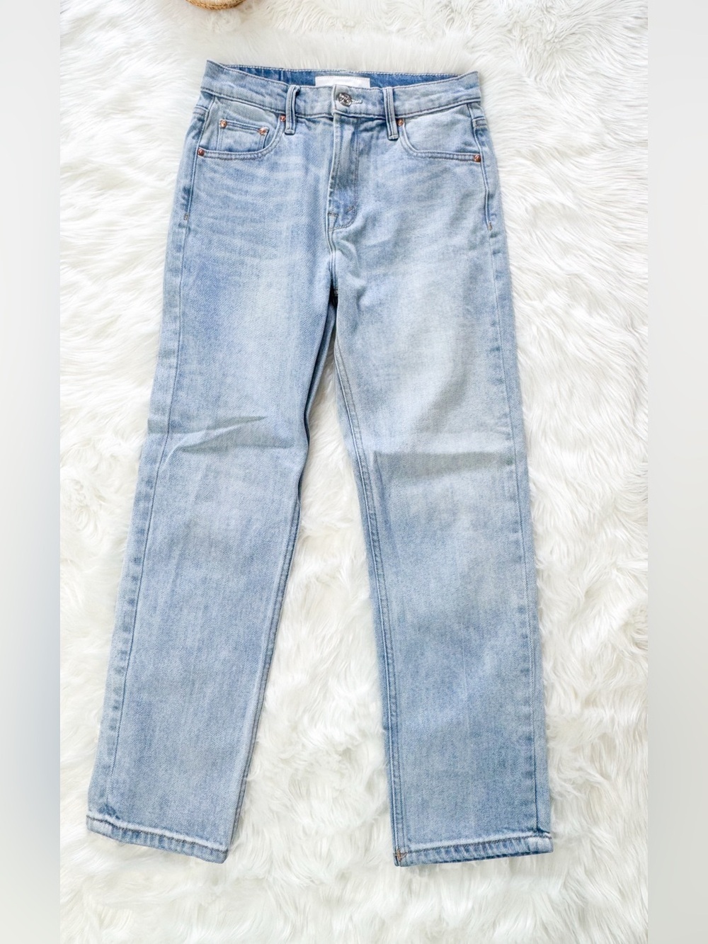 MOTHER Light Wash Straight Leg Jeans